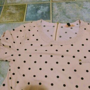 Petite 50th Street ladies PL pink blouse